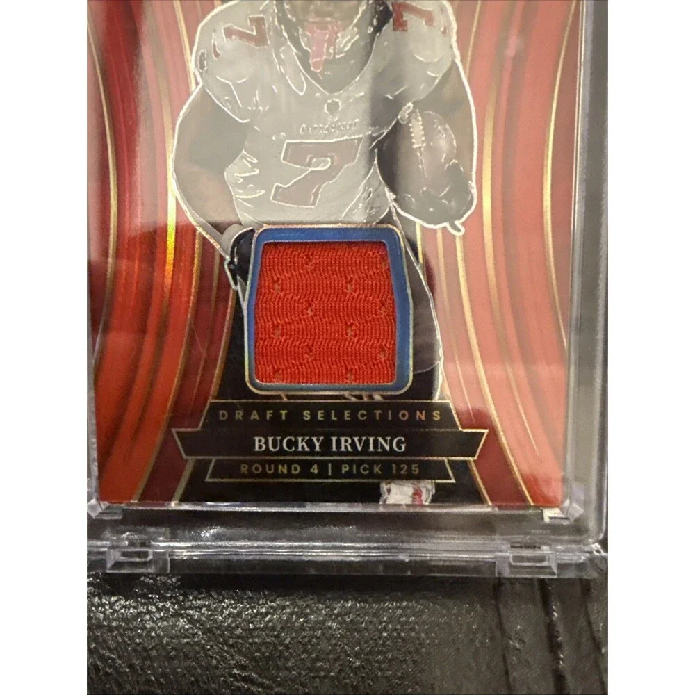 2024 Panini Select Bucky Irving Draft Selections Patch RED RC Color Match🔥🔥